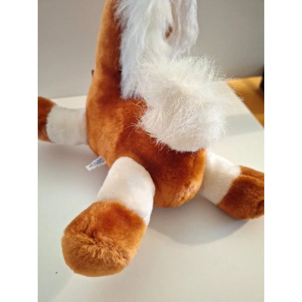 Lynn Weisberg 1985 Brown White Plush Horse Pony Bow Enesco - Picture 4 of 16